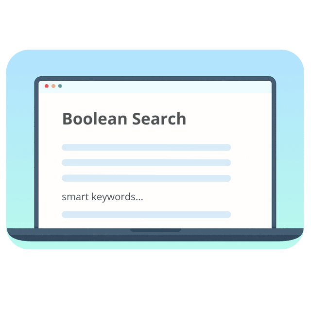 Boolesche Suche illustation