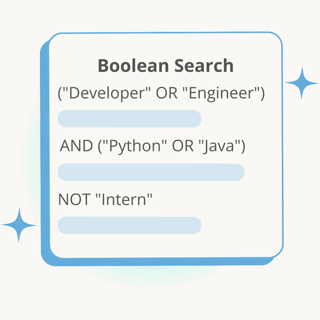 Boolesche Suche illustation